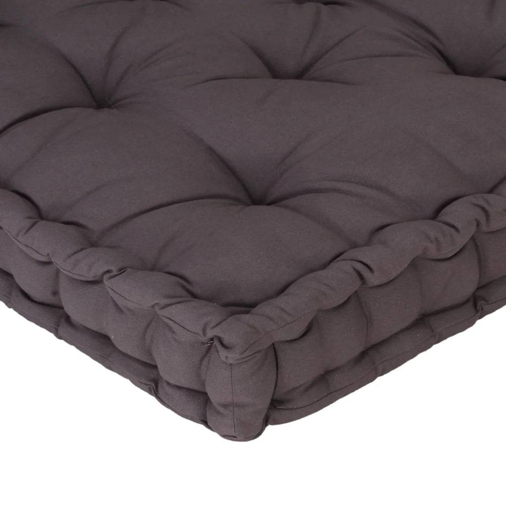 Cuscino per Pallet e Pavimento in Cotone 120x80x10 cm Antracite 48676