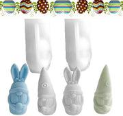 Silicone per formatura di candelabri di Pasqua e altro - Set di 2 - Forme divertenti per creare candelabri in proprio - Idee di Pasqua per bambini - Gnomi, uova - Forme per candelabri DIY