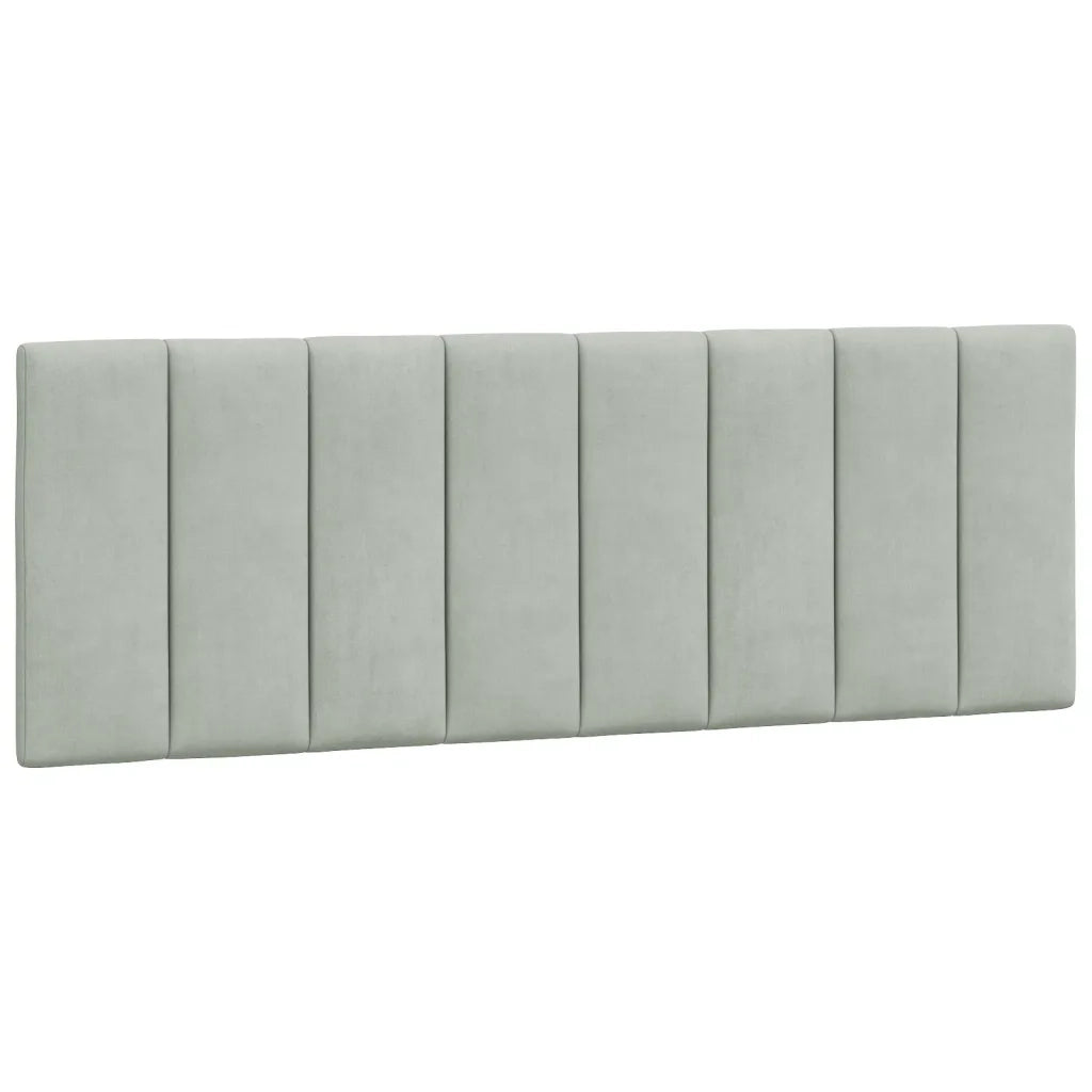 Letto con Materasso Hanko Grigio Chiaro 140x190 cm in Velluto 3208592