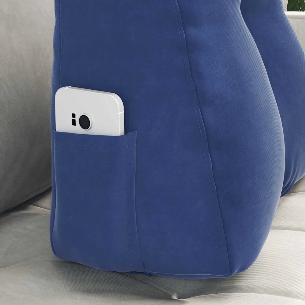 Cuscino per Schiena Blu Polizia 45 x 24 x 50 cm Velluto