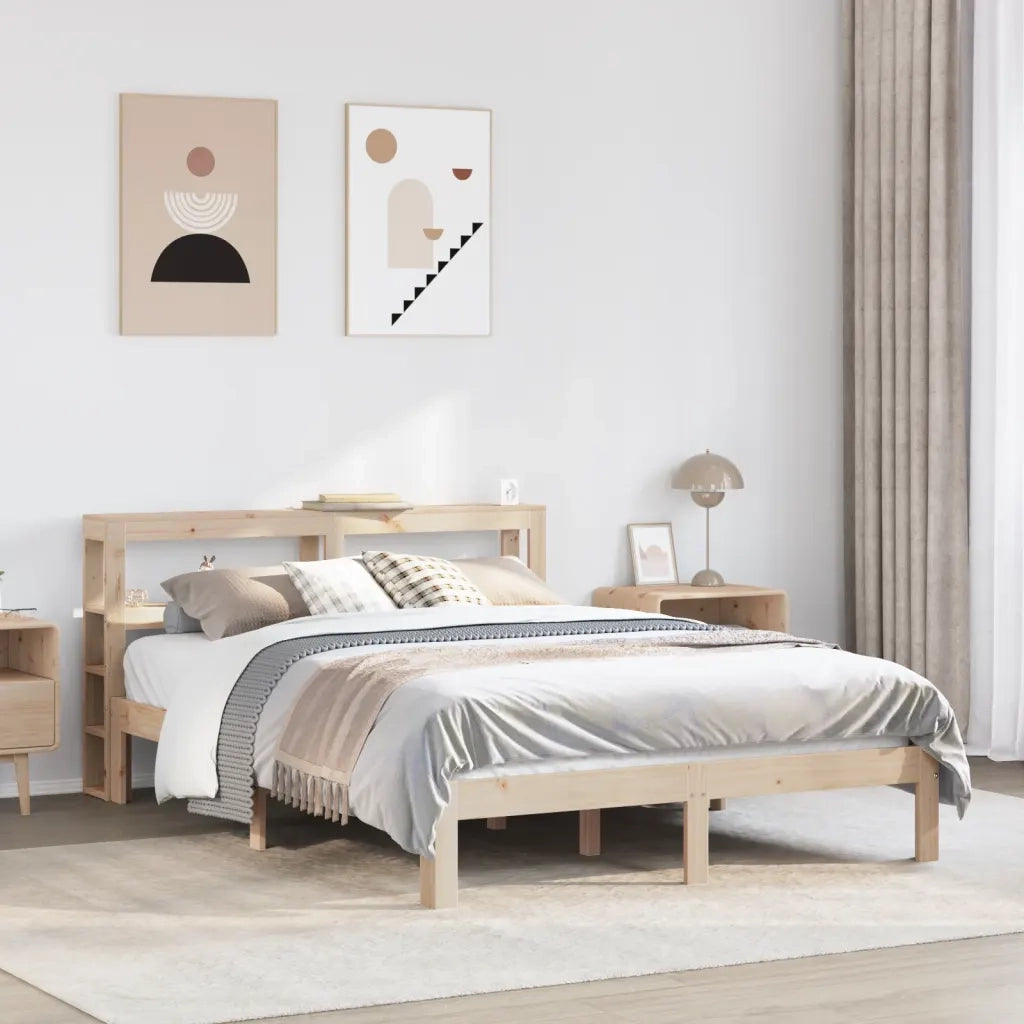 Giroletto con Testiera 120x190 cm in Legno Massello di Pino