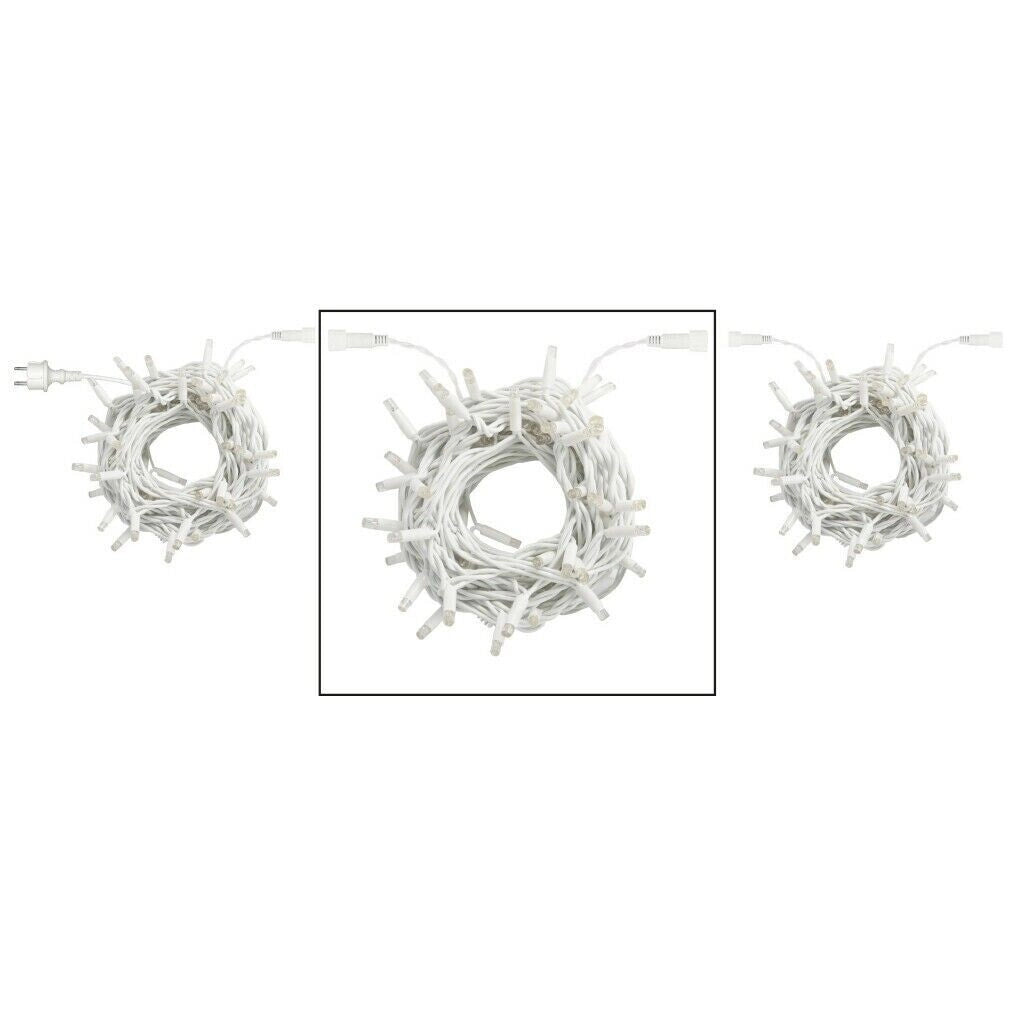 Catena bianca luminosa Luce BLU 10 metri 100 led con 10 FLASH Bianco Fredda luci di Natale da esterno ip44 - ZENCOCCO