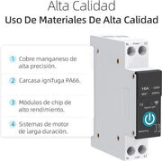 Interruttore a Scheda Breaker a Controllo Remoto per Rail DIN35 - Timer di Conteggio con Funzione di Clessidra - Funzione di Tempo Bianca - Adatto per Smart Home - 32A.