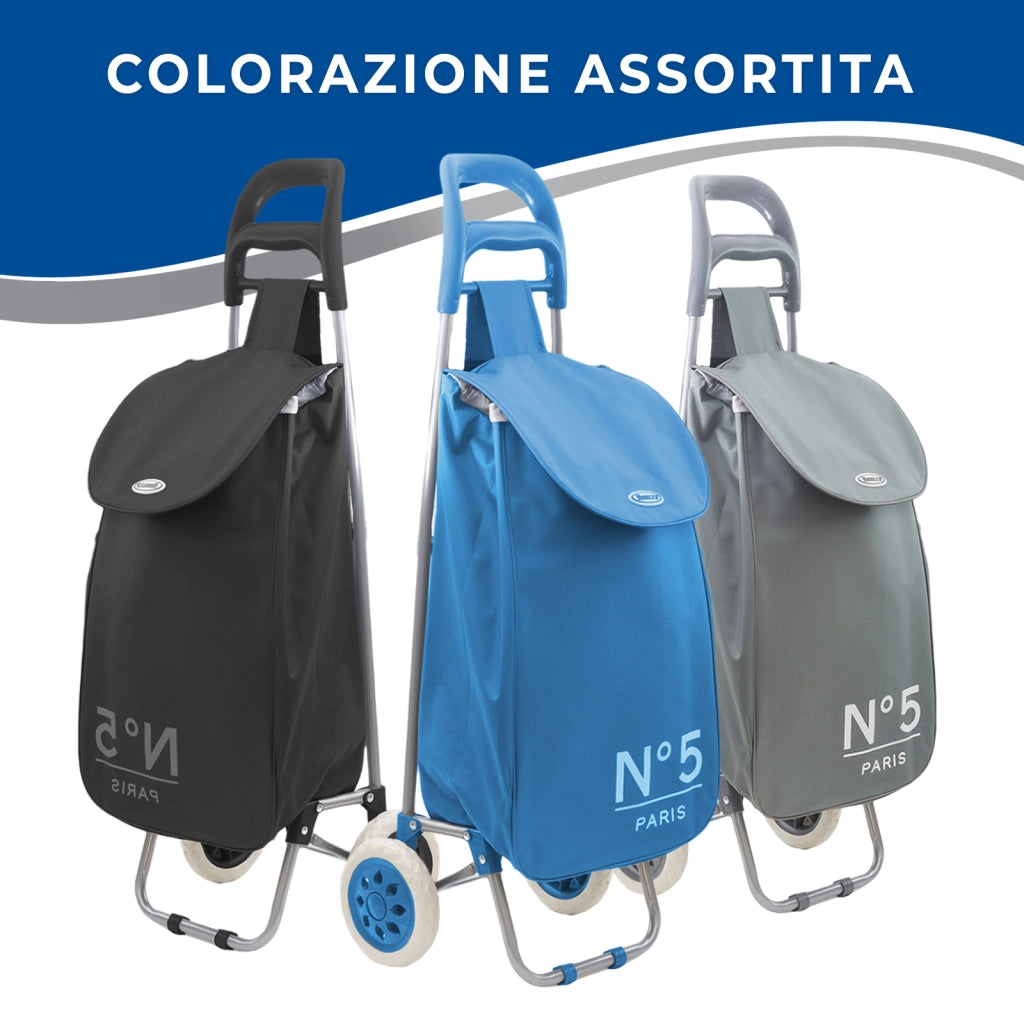 MAURY'S CARRELLO PORTA SPESA N°5  DA 35 LT CAPIENZA FINO A 20 KG ASSORTITO