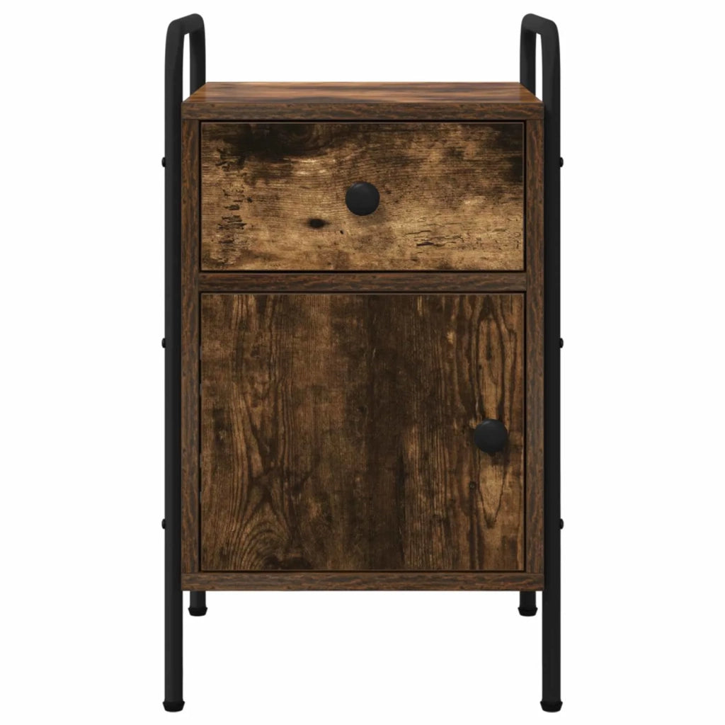 Armadio da Notte 2 pz Rovere Fumo 35 x 36,5 x 61 cm 8007652