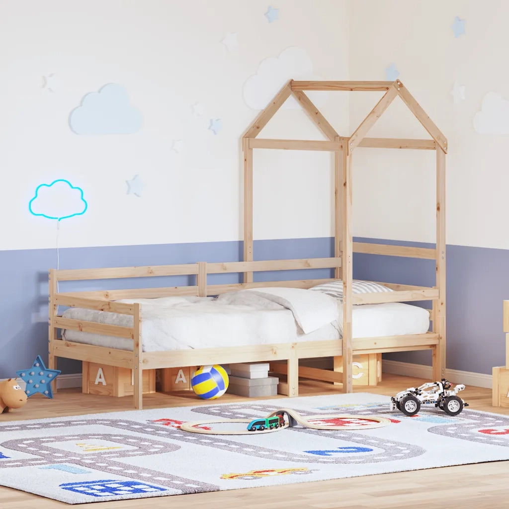 Dormeuse con Tetto 80x200 cm in Legno Massello di Pino