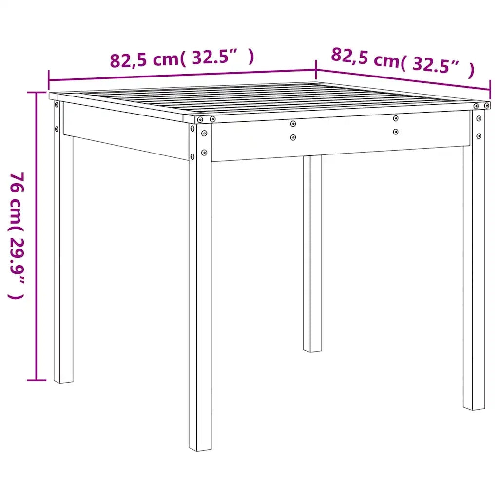 Set da Pranzo per Giardino 5pz Grigio in Legno Massello di Pino 3157711