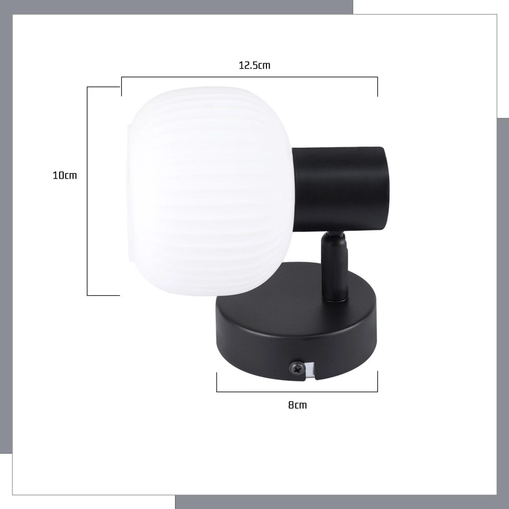 ZMH Faretto da soffitto 1 fiamma vetro design vintage moderno E14 per camera letto