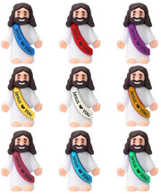 Mini figure religiose per feste 9 pezzi - giocattolo per bambini - domenica scuola - attività manuali - regali per il battesimo (3 x 1,5 x 3,5 cm)