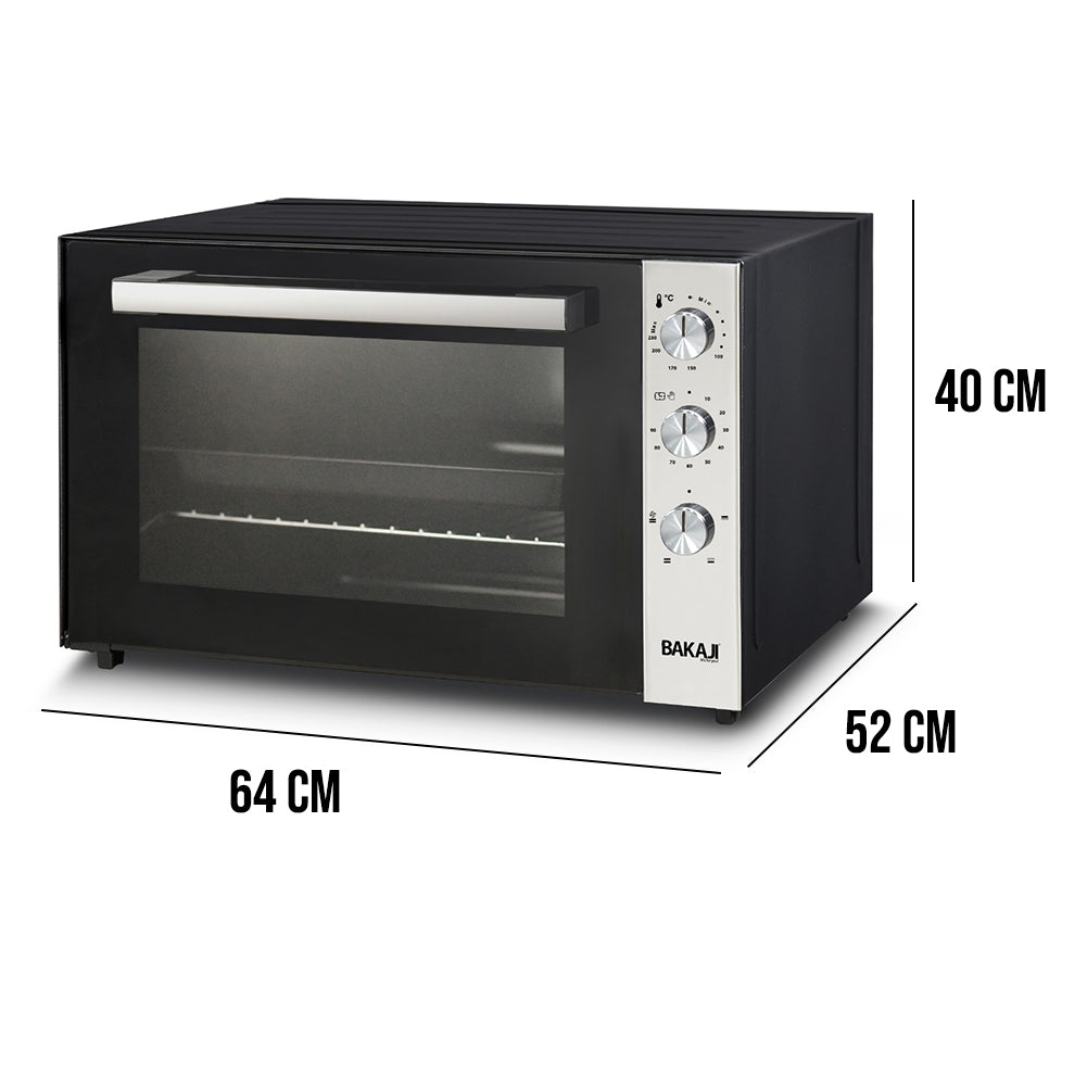 Forno Elettrico XXL 70 Litri 2500 W Fornetto Ventilato Timer e Segnale Acustico