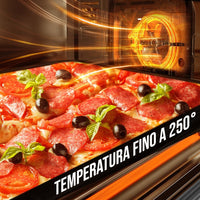 Forno Elettrico XXL 70 Litri 2500 W Fornetto Ventilato Timer e Segnale Acustico