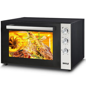 Forno Elettrico XXL 70 Litri 2500 W Fornetto Ventilato Timer e Segnale Acustico