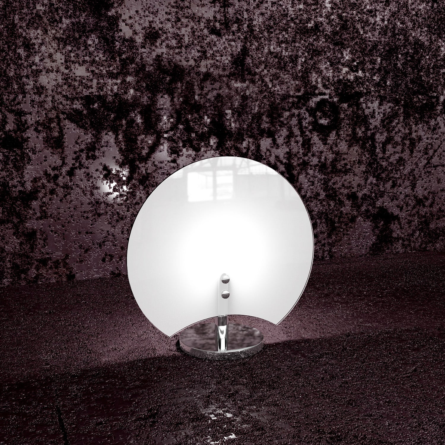 Abatjour Contemporaneo Clover Metallo Cromo Vetro Bianco 1 Luce G9