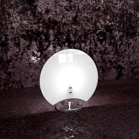 Abatjour Contemporaneo Clover Metallo Cromo Vetro Bianco 1 Luce G9