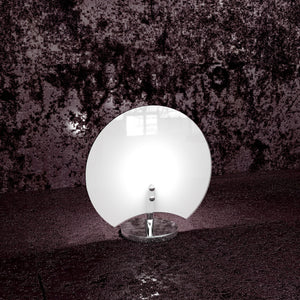 Abatjour Contemporaneo Clover Metallo Cromo Vetro Bianco 1 Luce G9