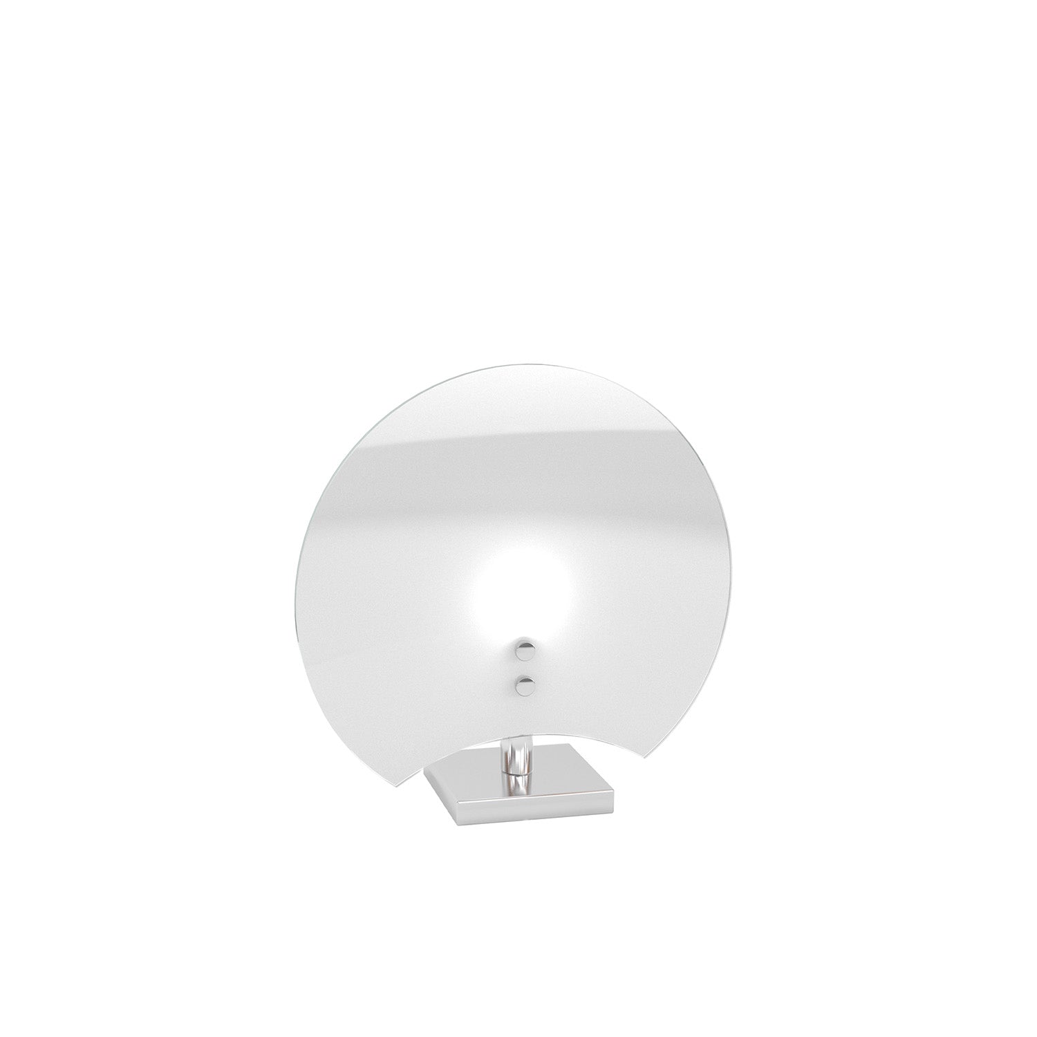 Abatjour Contemporaneo Clover Metallo Cromo Vetro Bianco 1 Luce G9