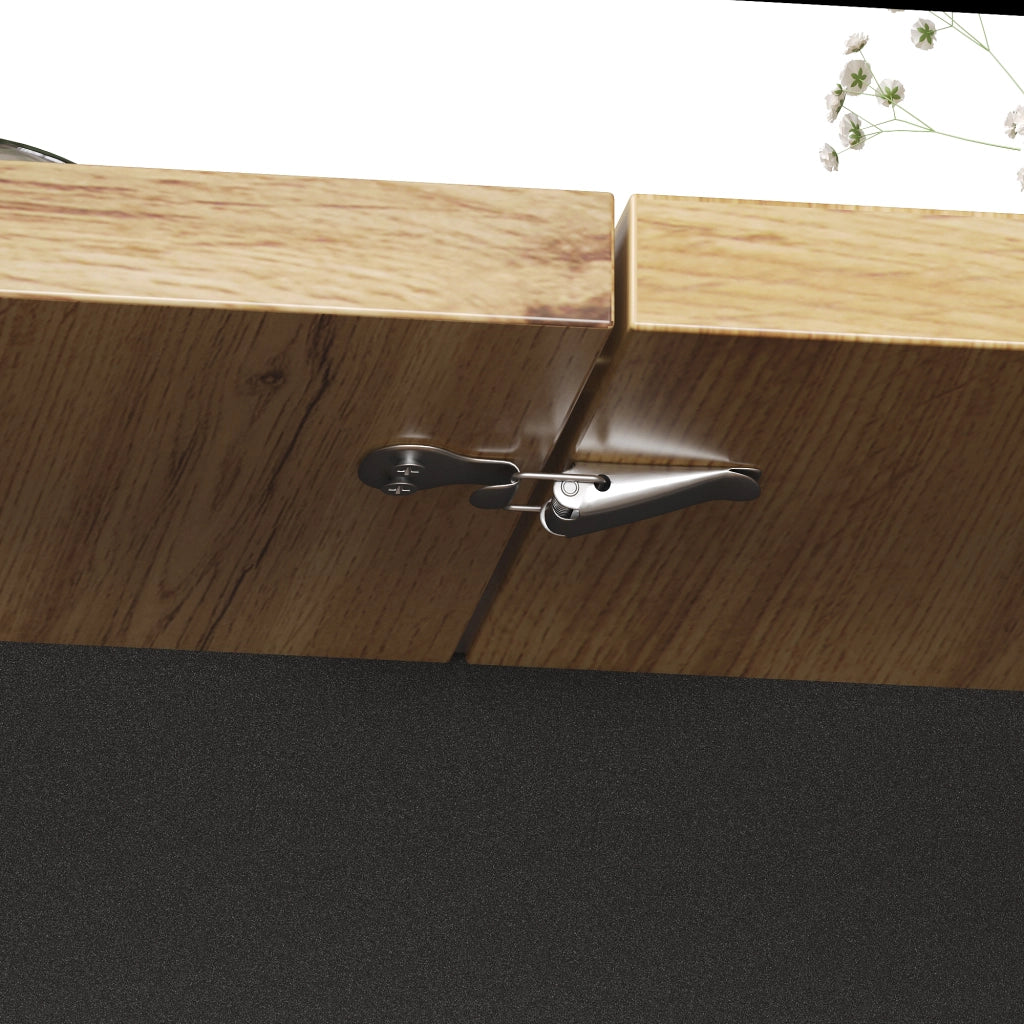TAVOLO Allungabile 110-140x80x75 cm MDF Nero/Naturale
