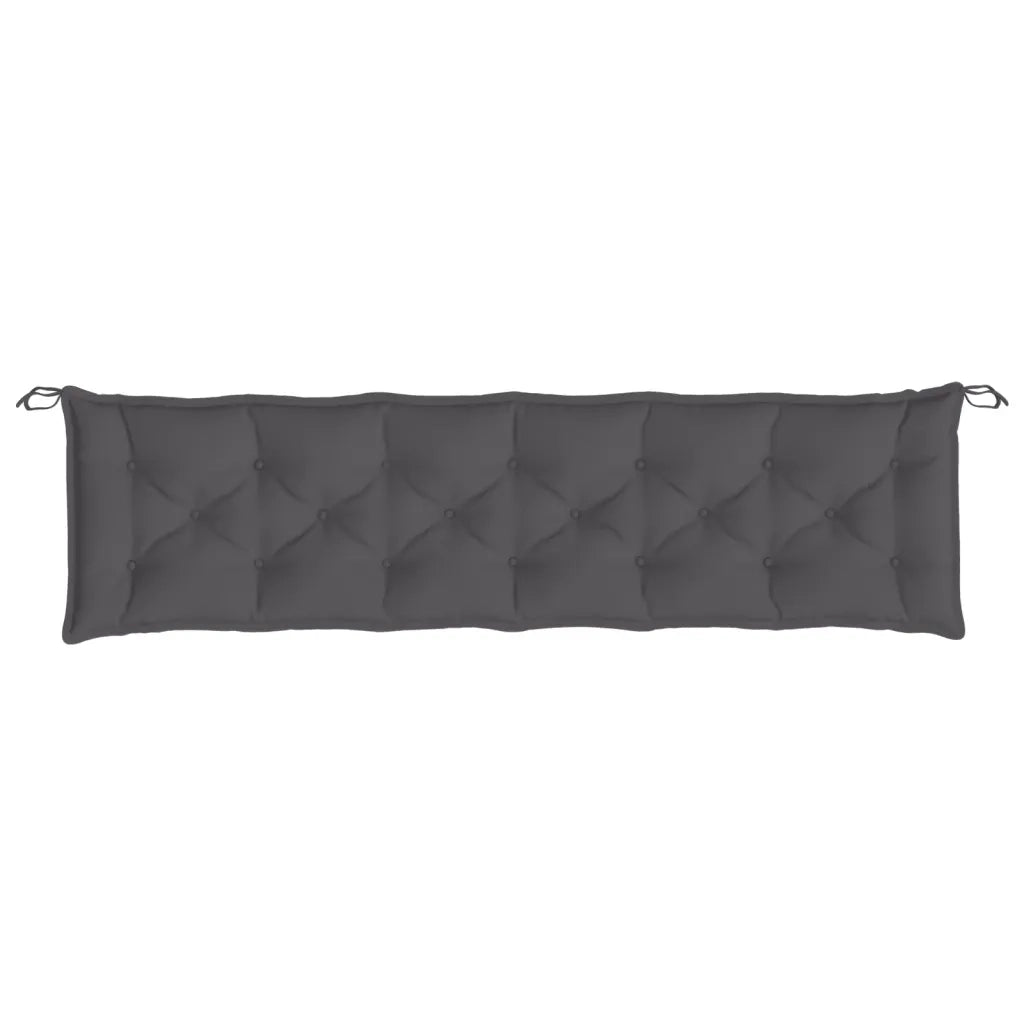Cuscini per Panca 2 pz Antracite 200x50x7 cm in Tessuto Oxford 361735