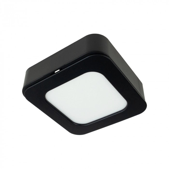 Plafoniera LED quadrata 6W CCT nera Ecolight
