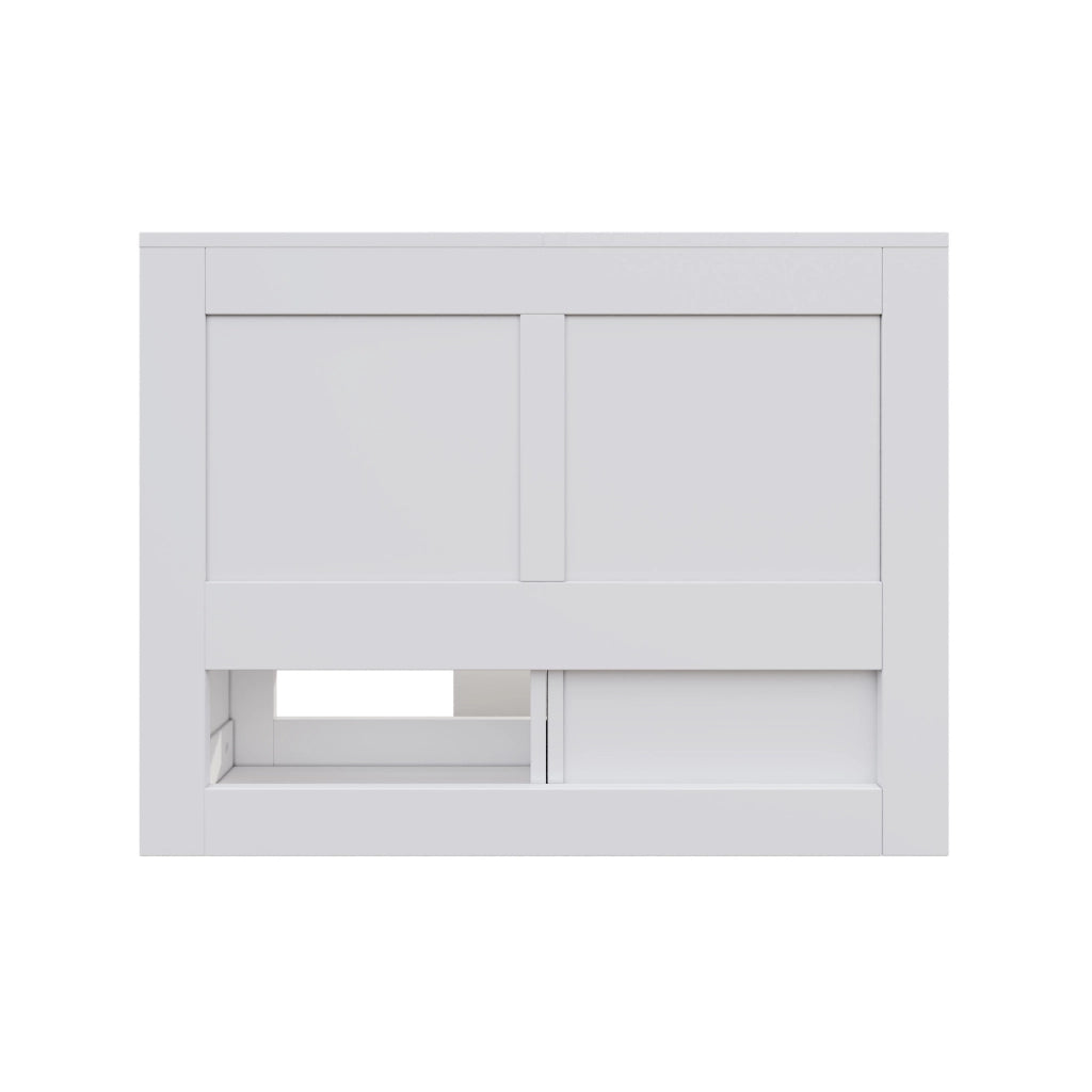 Letto per bambini 90x200 cm con cassetto; contenitore e comodino; MDF bianco