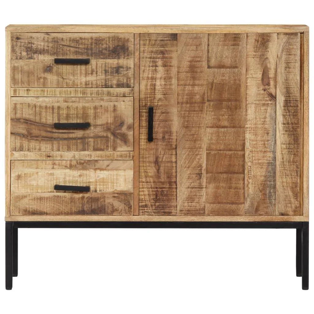 Credenza buffet consolle mobile contenitore 88 cm in legno massello di mango 4402243