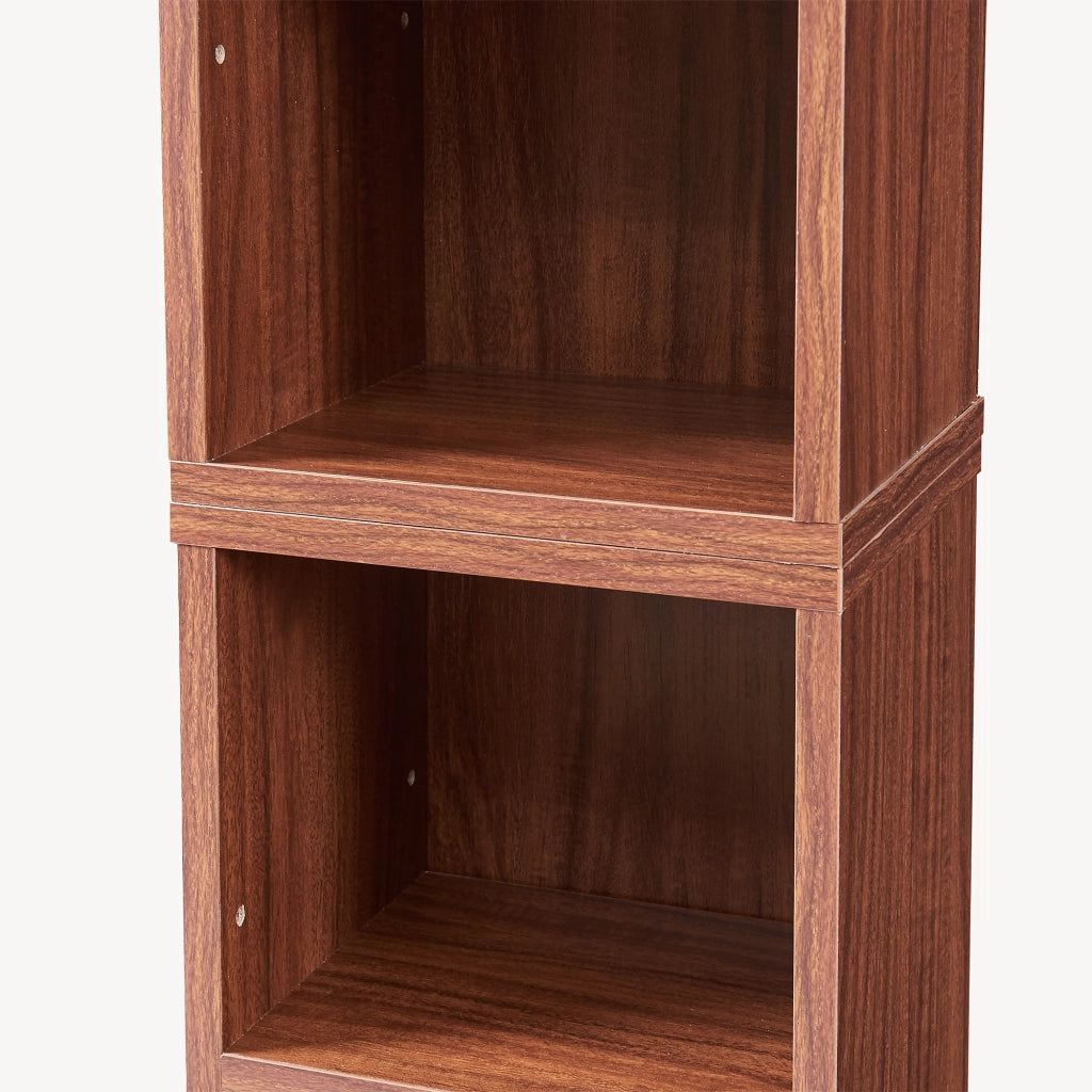 Scaffale a Colonna Tynset con 10 Scomparti per CD DVD 187x20x17 cm Effetto Noce [en.casa]