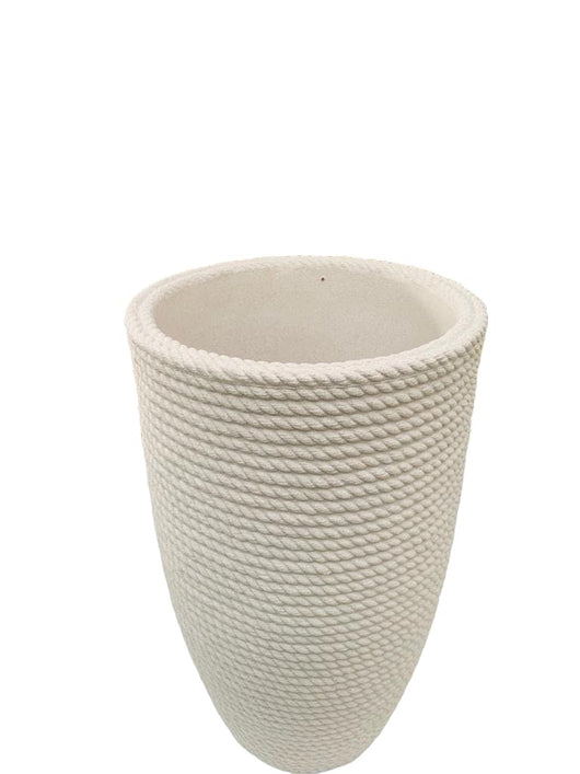Vaso alto 70cm tronco conico  Bomcord Pv  Bali effetto corda  in resina Telcom Colore: Corda
