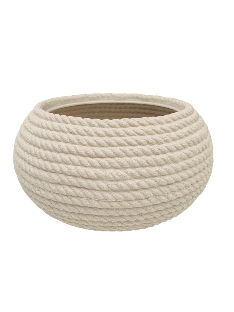 Ciotola Bali Ciocord Vaso Portavaso effetto corda 40x21 in resina vari colori Colore: Corda