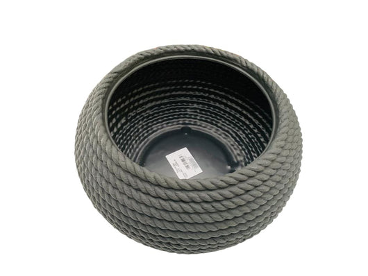 Ciotola Bali Ciocord Vaso Portavaso effetto corda 40x21 in resina vari colori Colore: Smoke