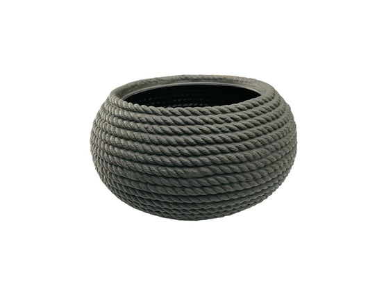 Ciotola Bali Ciocord Vaso Portavaso effetto corda 51xH25 in resina vari colori Colore: Smoke