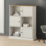 Libreria VIGO 90x35x114,5 cm in Legno Massello di Pino Biancocod mxl 129594