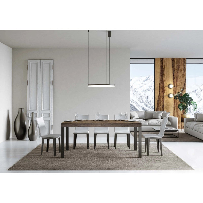 Tavolo allungabile 200/460x90 cm Everyday telaio Antracite - Noce