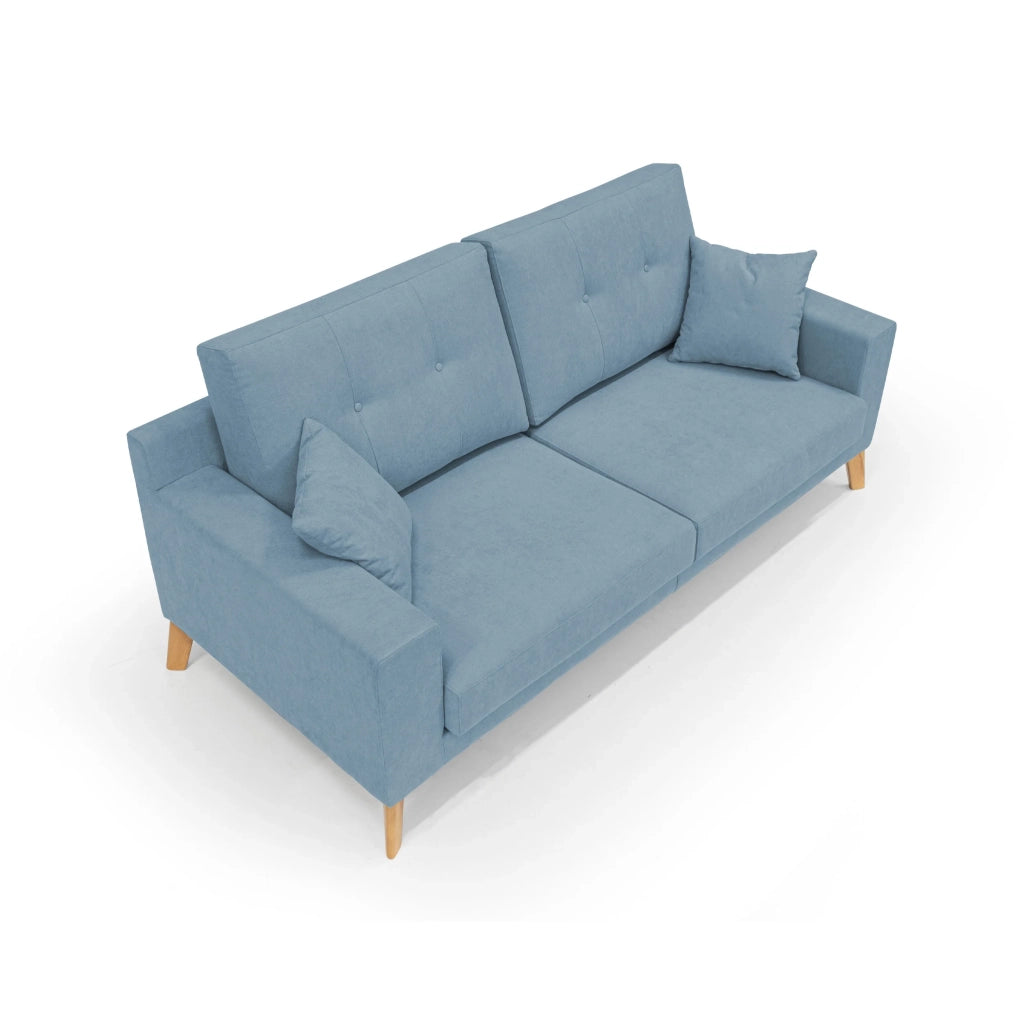 Danish Divano moderno in tessuto morbido impermeabile T02 186 cm carta da zucchero