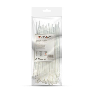 Tie per cavi - 2,5*150 mm bianco 100pcs/pacco