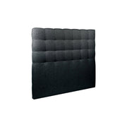 Testiera in tessuto bouclé nero imbottita L150 cm