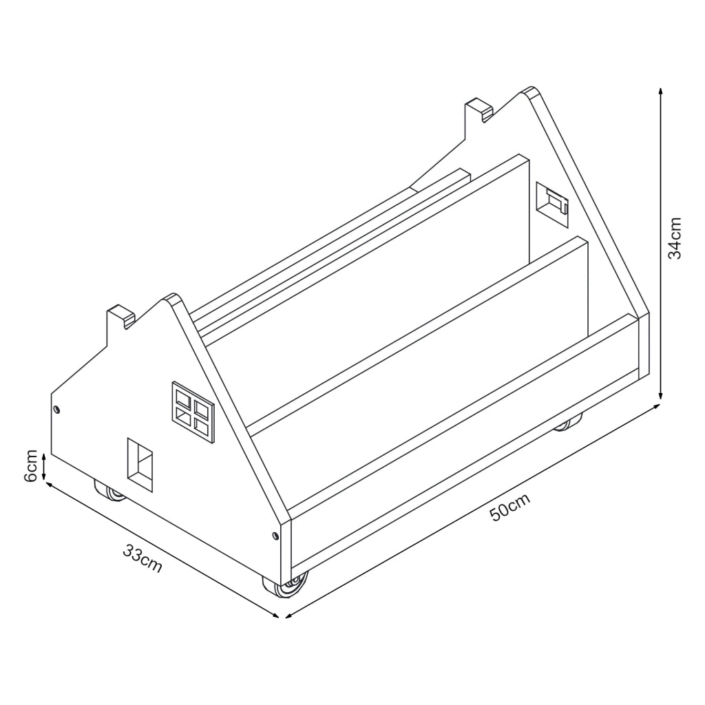 Scaffale dal design senza tempo per soggiorno/camera da letto mobile contenitore 50 x 33 x 34 cm mobile per bambini verde menta e bianco 03_0011225
