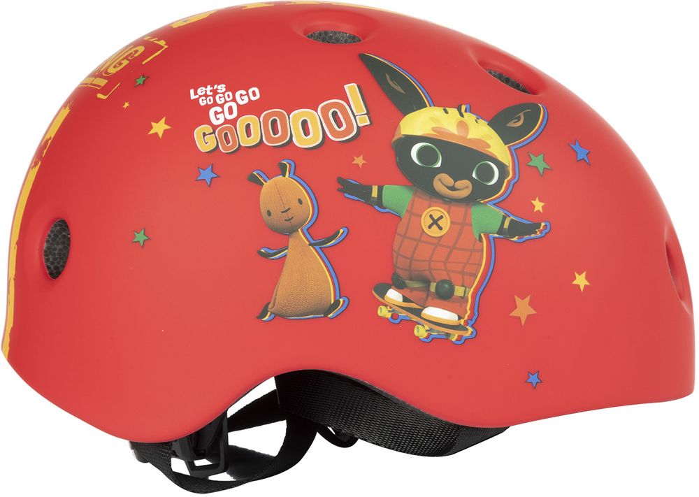 Casco street ciclo-skateboard bambino coniglietto Bing 48 -52 cm protezione rosso