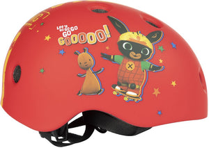 Casco street ciclo-skateboard bambino coniglietto Bing 48 -52 cm protezione rosso