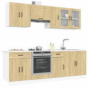 Set Mobili da Cucina 8 pz Kalmar Rovere Sonoma in Truciolato