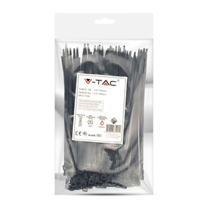 Tie per cavi - 3,5*150 mm neri 100pcs/pacco
