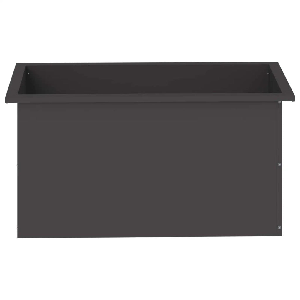 Fioriera da giardino con LED Nero 40 x 80 x 40 cm Acciaio 8008154