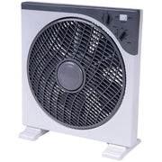 Trade Shop - Ventilatore Quadrato Box Fan 45 Watt 30 Cm Con Timer Bianco Grigio 5 Pale 5340054 -