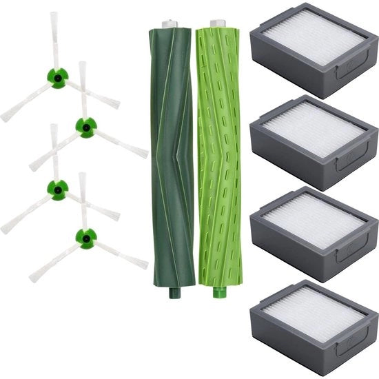 Pacco di accessori per aspirapolvere robot 10x - filtro e set di spazzole e rulli di aspirazione per i7+, i7, i6+, i6, i5+, i5, i4+, i4, i3+, i3, E5, E6, E7