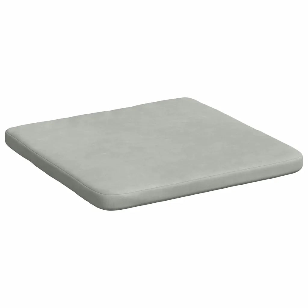 Cuscini per Seduta 4 pcs Grigio chiaro 40 x 40 x 3 cm Velluto 42015206