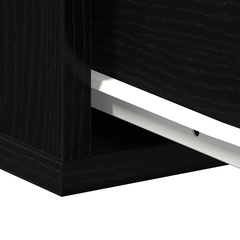 Armadio da Notte Rovere Nero 40 x 30 x 30 cm Legno multistrato 862459