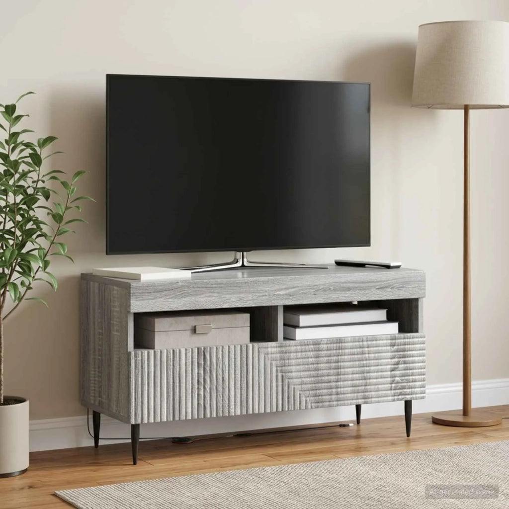 Mobile TV LED Sonoma grigio Legno ingegnerizzato 897001