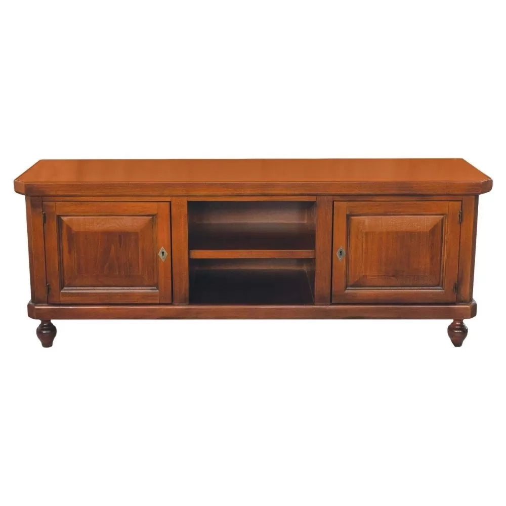 Porta tv in legno arte povera 2 ante noce bassano 150x43x56 - Mobili 2G
