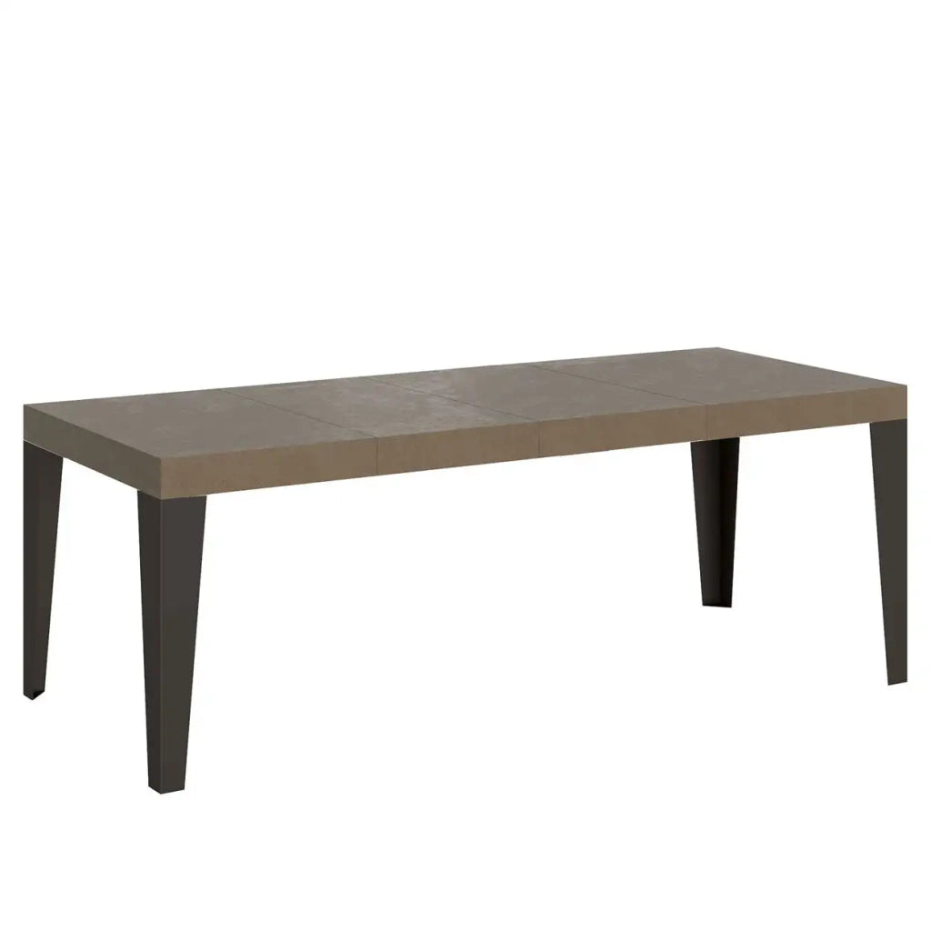 Tavolo allungabile 180/440x90 cm Flame tortora gambe antracite