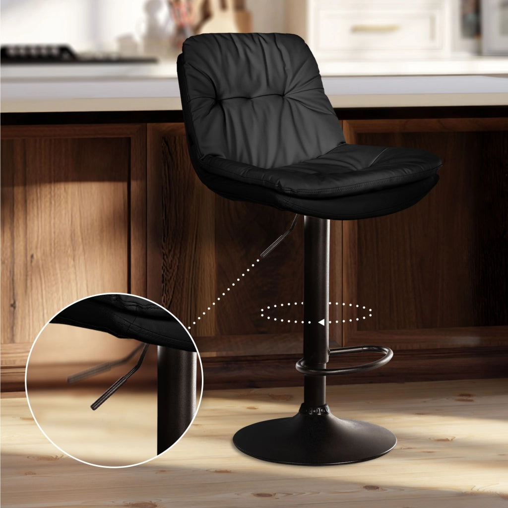Barhocker Laurel Kunstleder schwarz