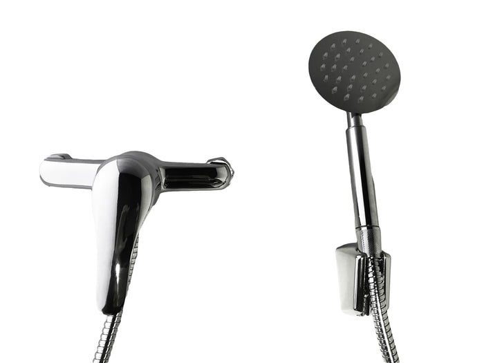 Rubinetto miscelatore esterno per doccia completo